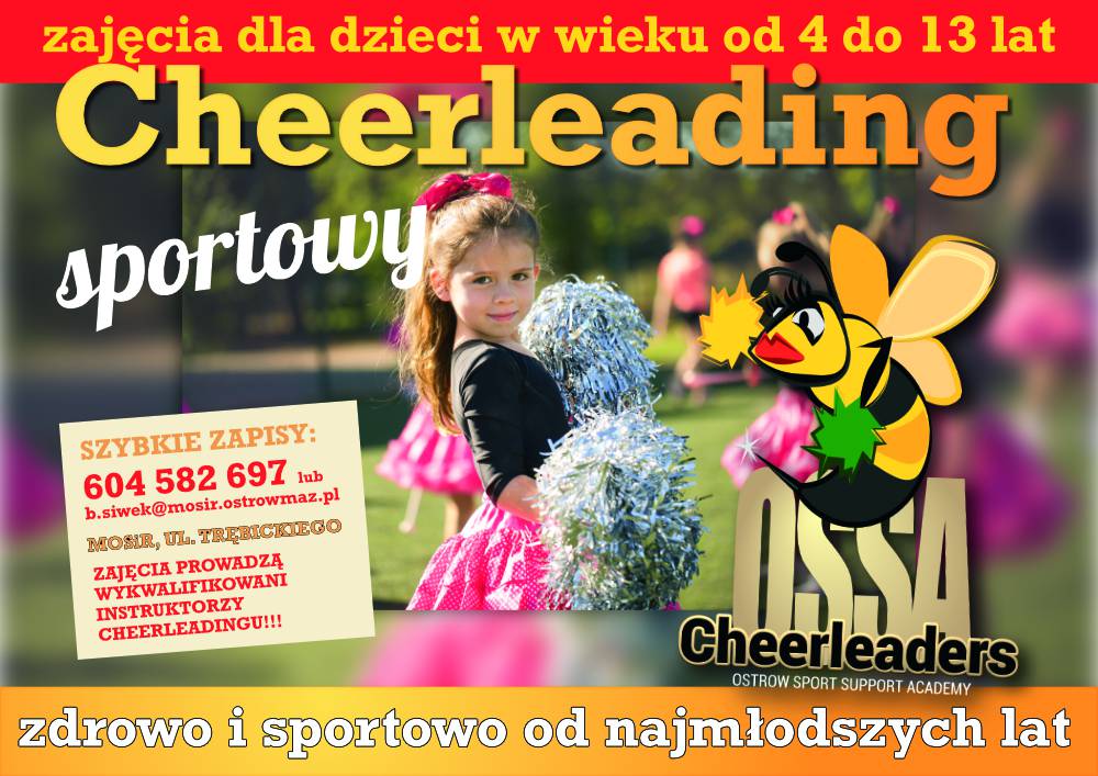 Plakat reklamujący zajęcia Cheerleadingu